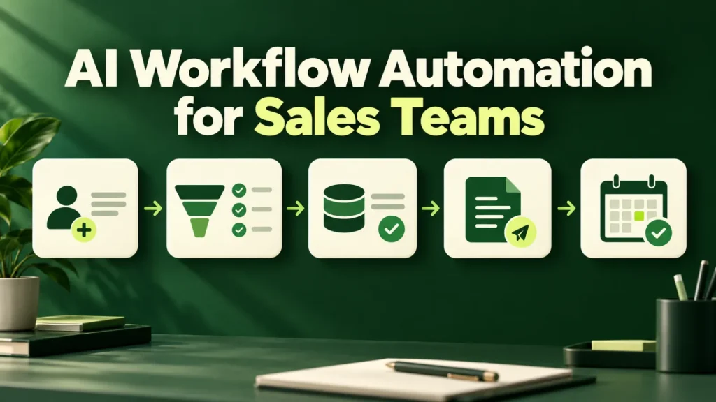 Sales enquiries moving through qualification, CRM updates, follow-up preparation, and scheduled calls