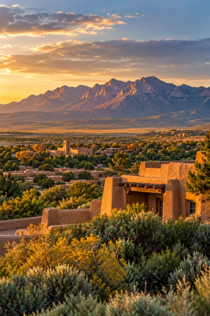Adobe building in the New Mexico high desert