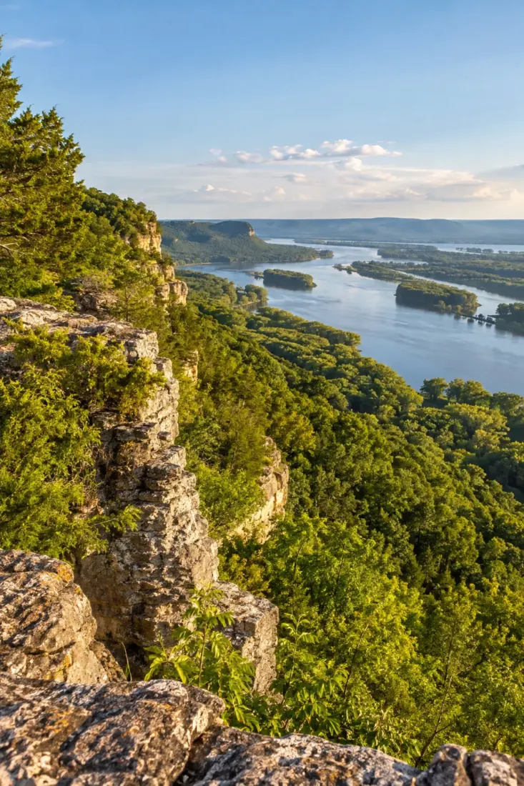 Bluffs along the Mississippi in western Wisconsin