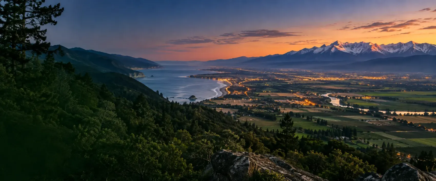 California coast at dusk