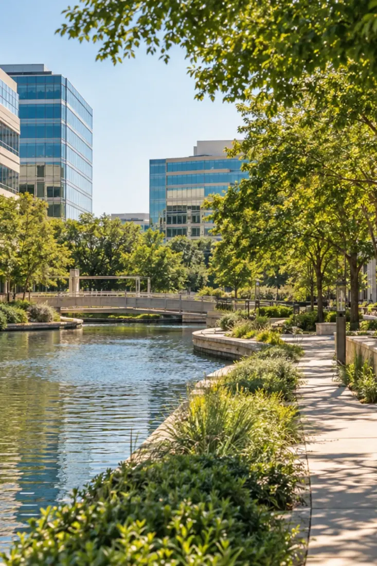 Canal walk in Las Colinas, Irving