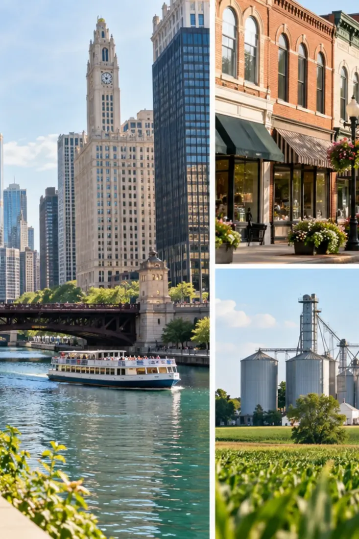 Chicago River and downstate Illinois grain elevators