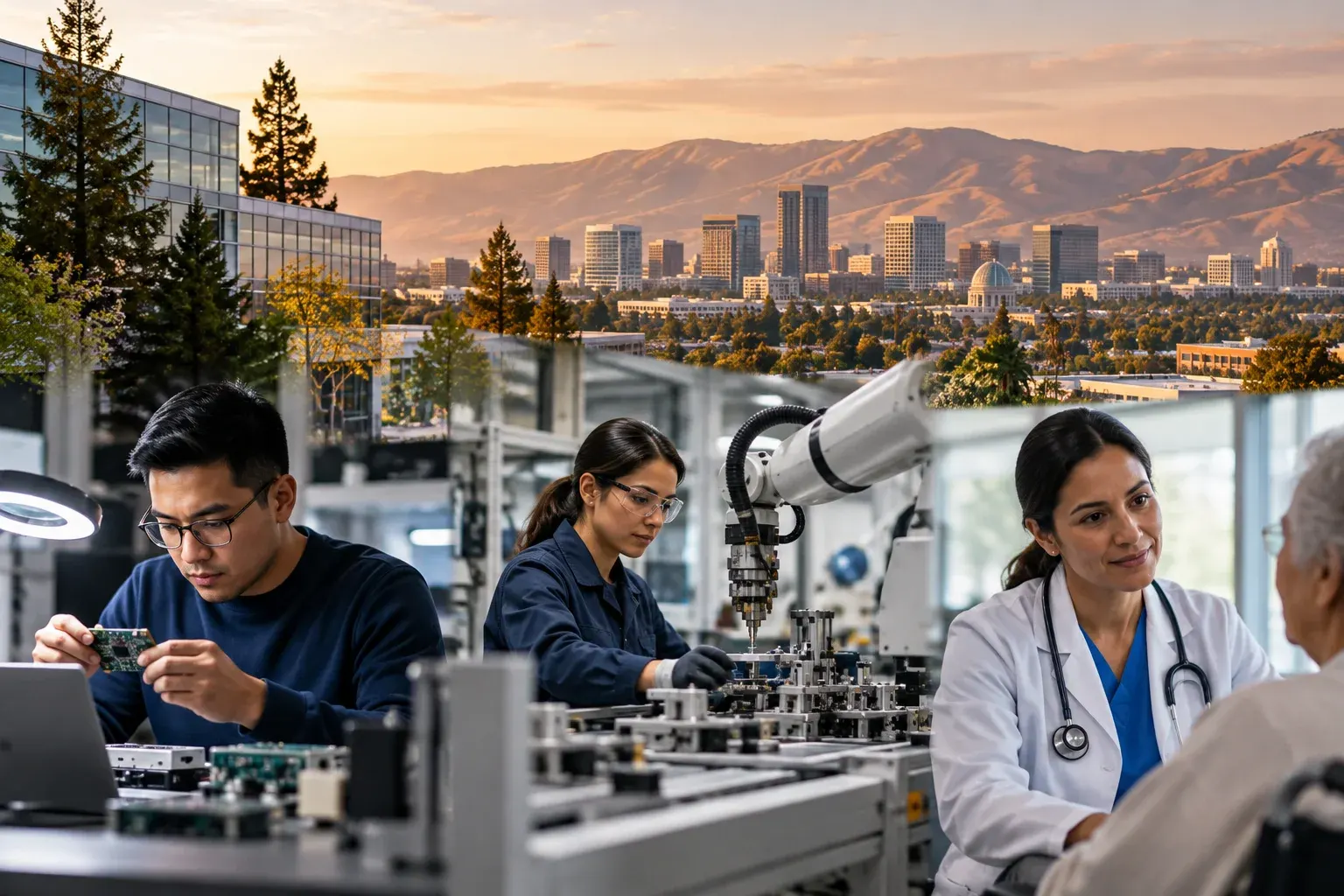 Engineers and clinicians at work in San Jose