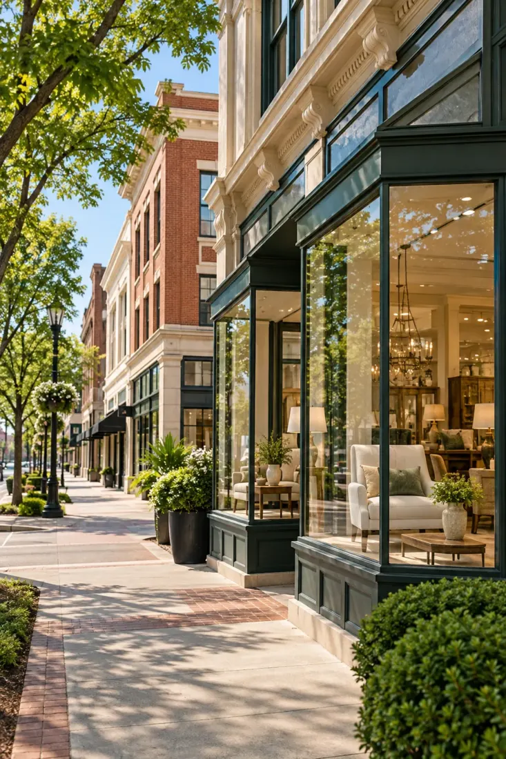 Furniture showroom street in North Carolina