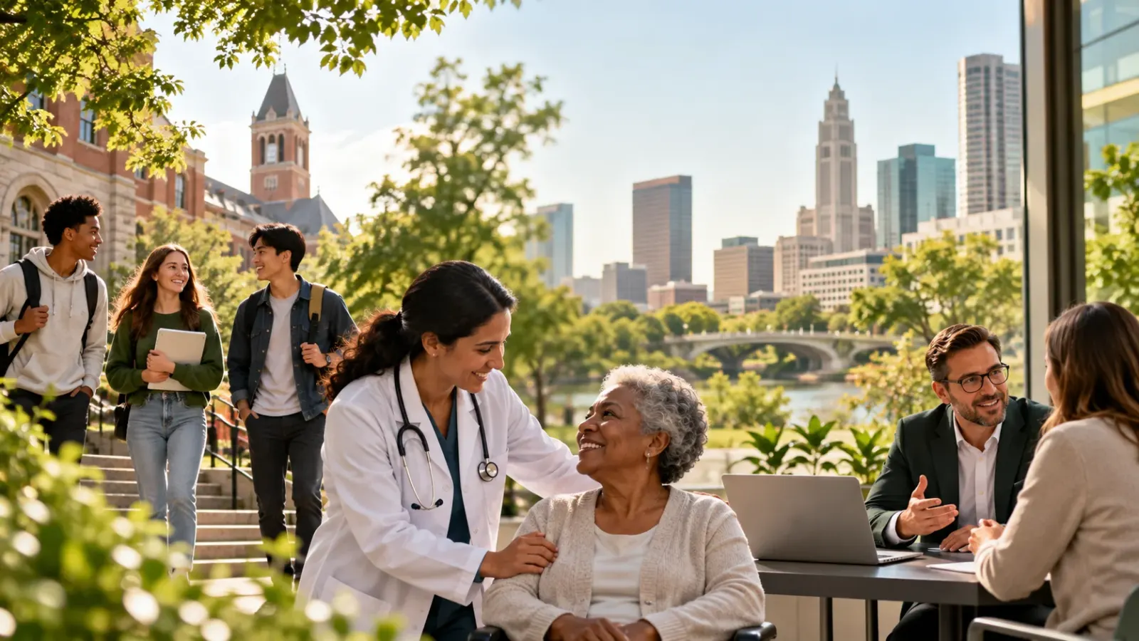 Healthcare, campus and office workers in Columbus