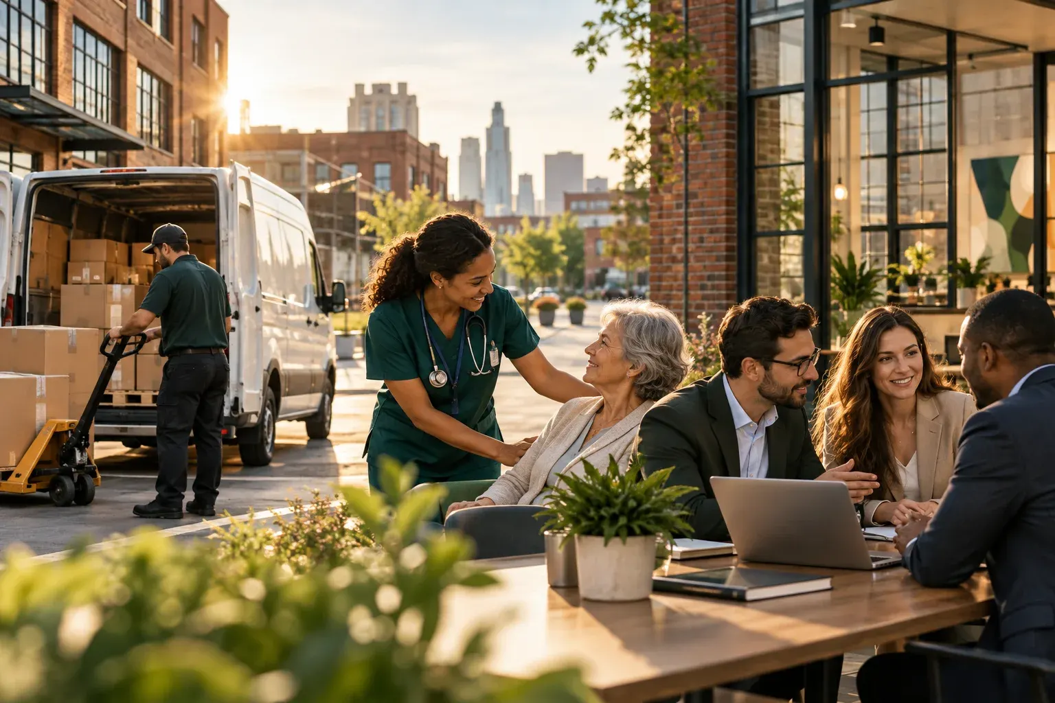 Healthcare, logistics and office workers in Kansas City