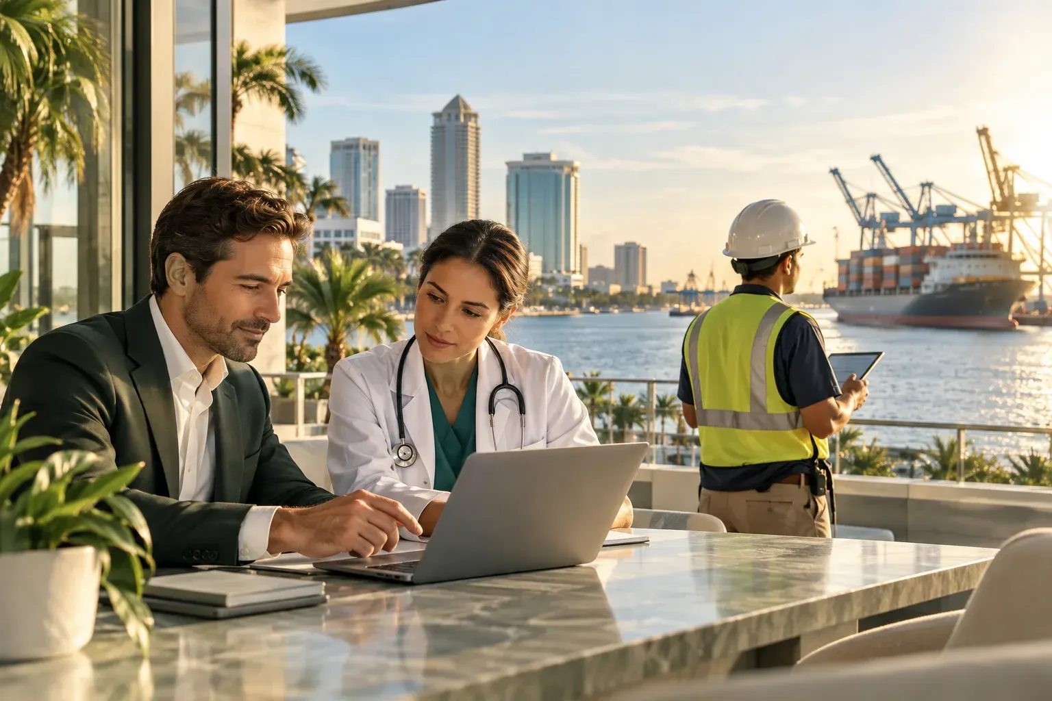 Insurance, healthcare and port workers meeting in Tampa