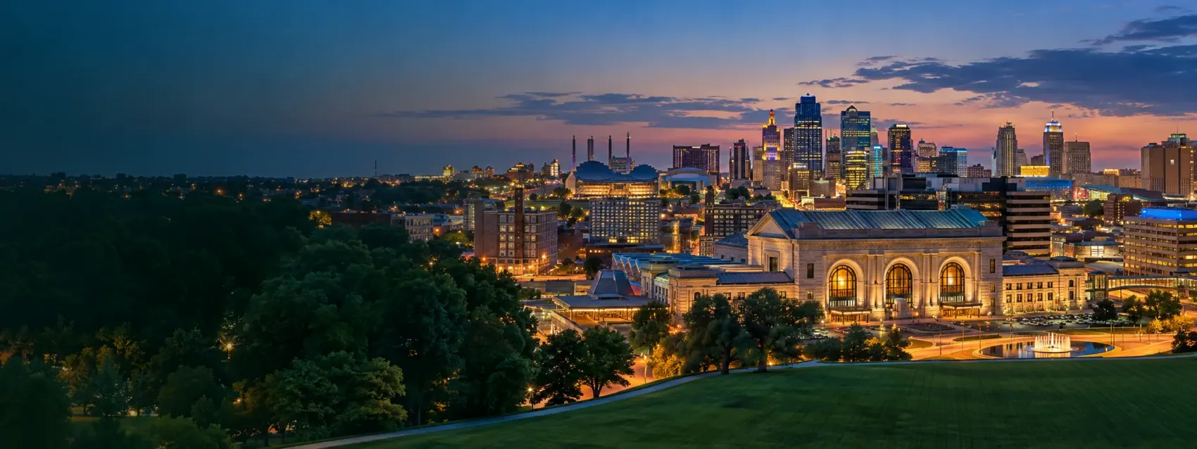 Kansas City skyline at night
