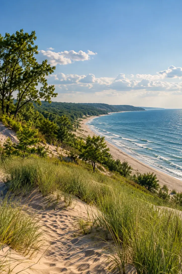 Lake Michigan dunes in northern Indiana