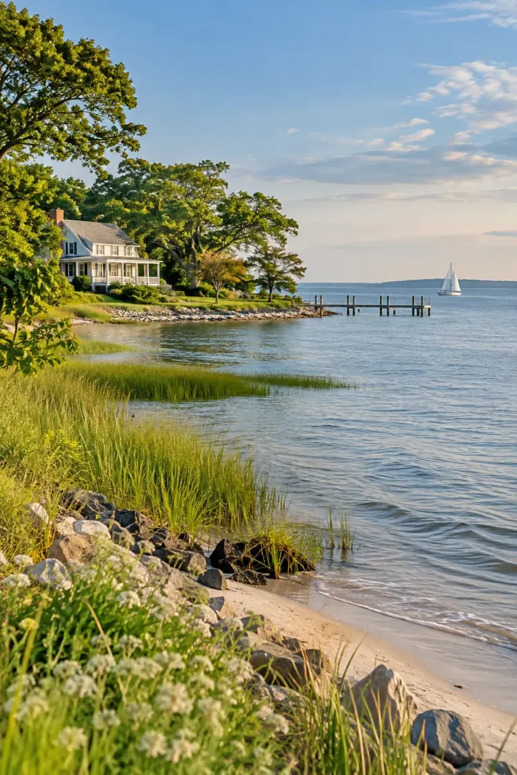 Chesapeake Bay shoreline on the Eastern Shore