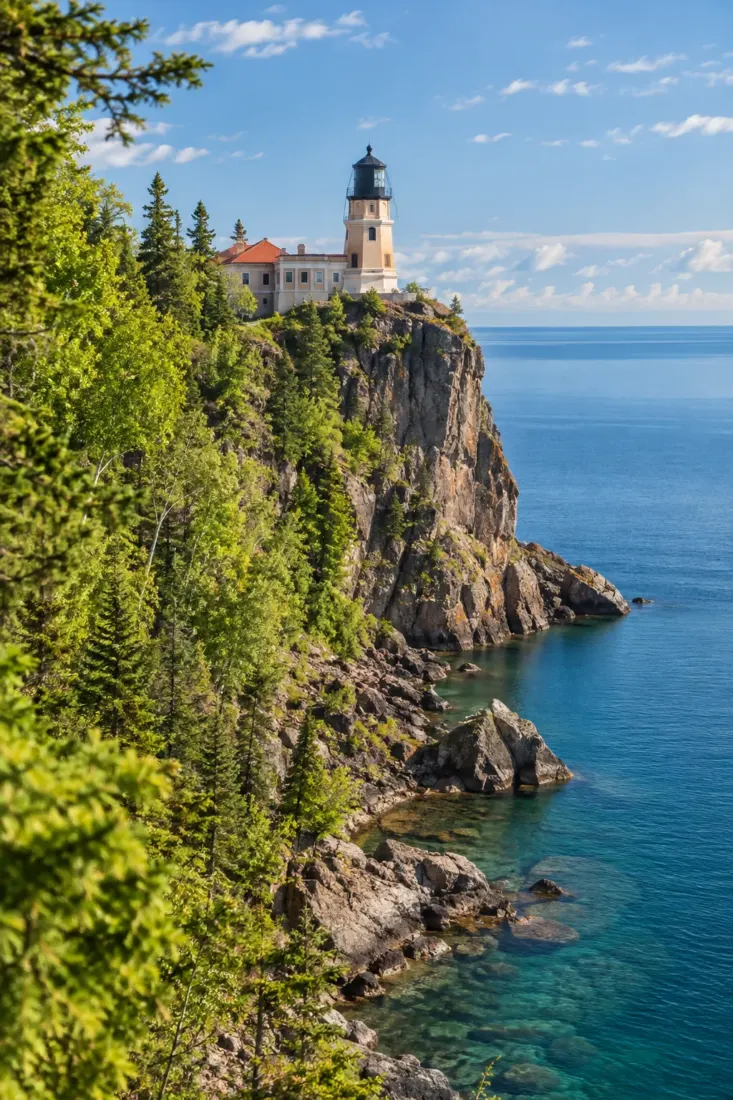 Split Rock Lighthouse above Lake Superior