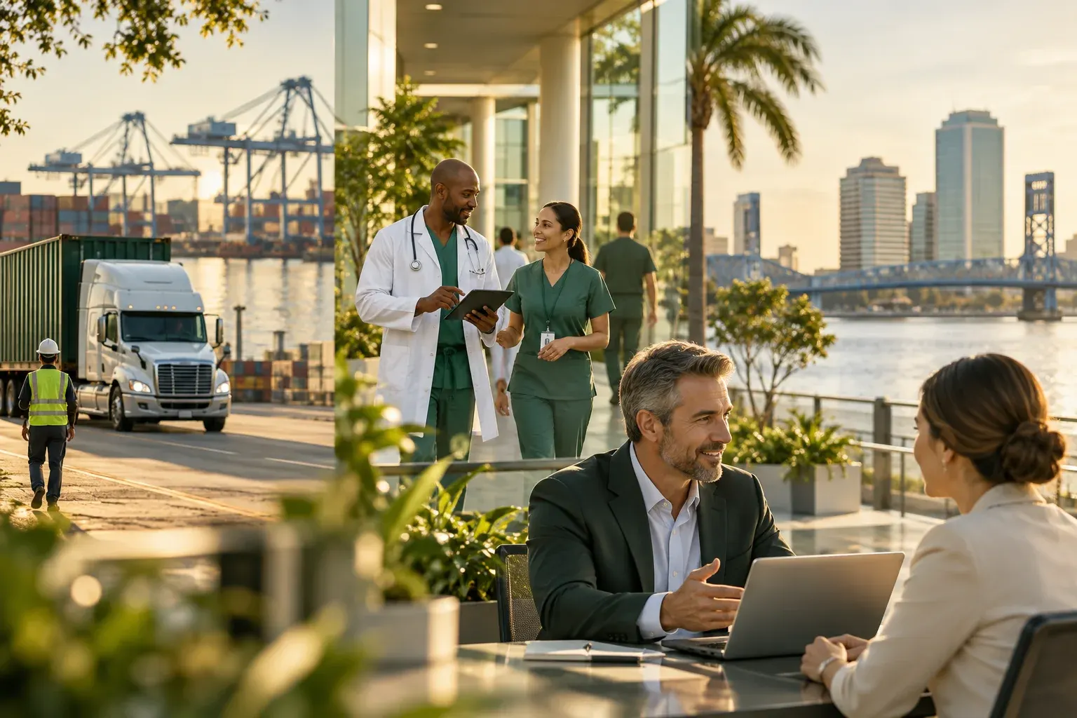 Port, freight and healthcare workers in Jacksonville