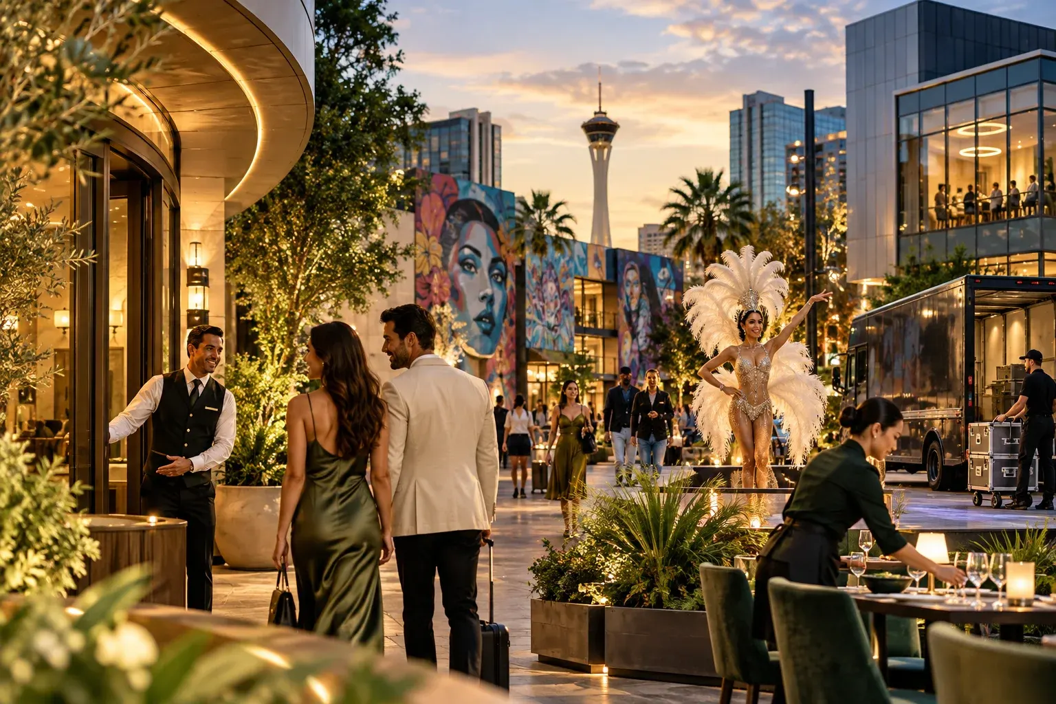 Resort and convention staff at work in Las Vegas
