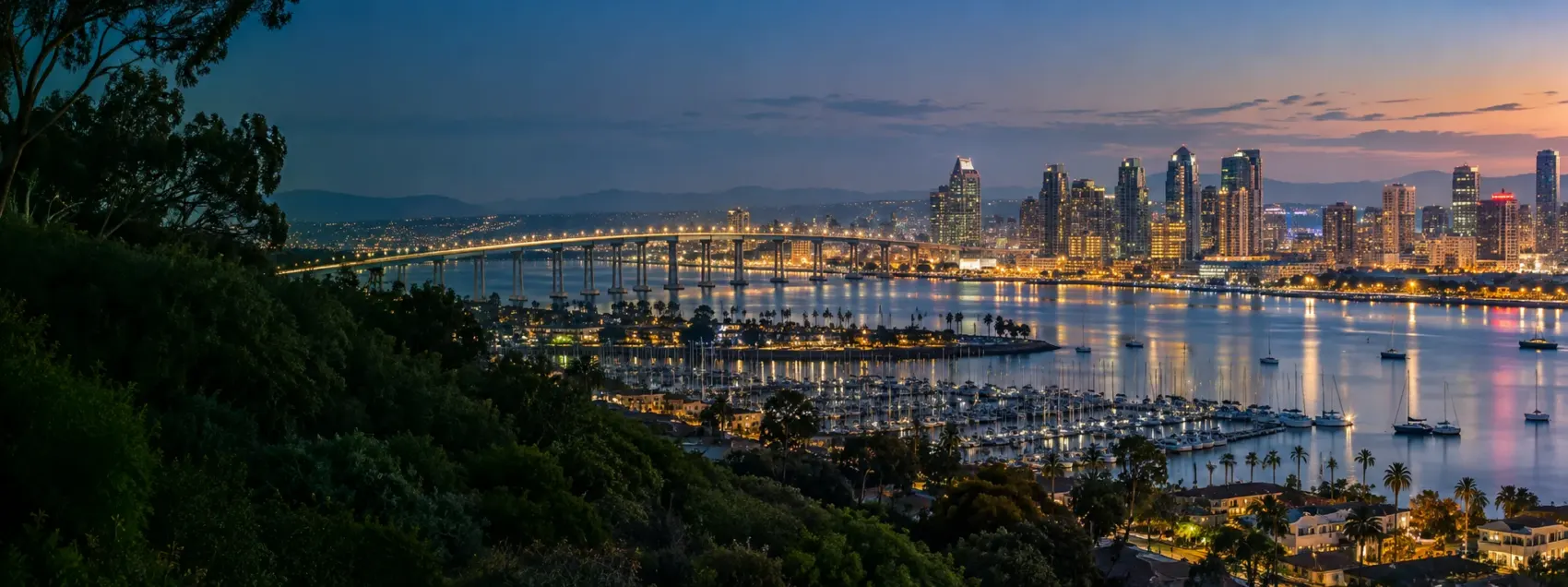 San Diego skyline at night