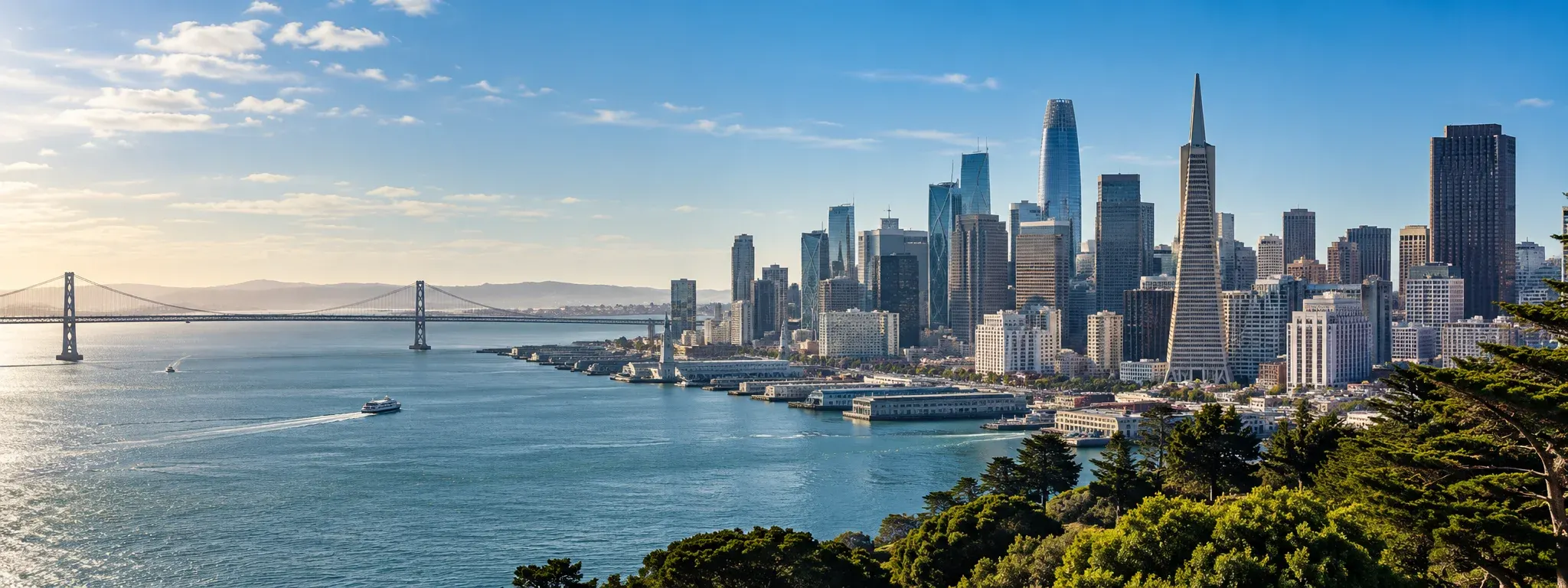 San Francisco skyline from the bay, where DevSolutionsAI provides AI services in San Francisco