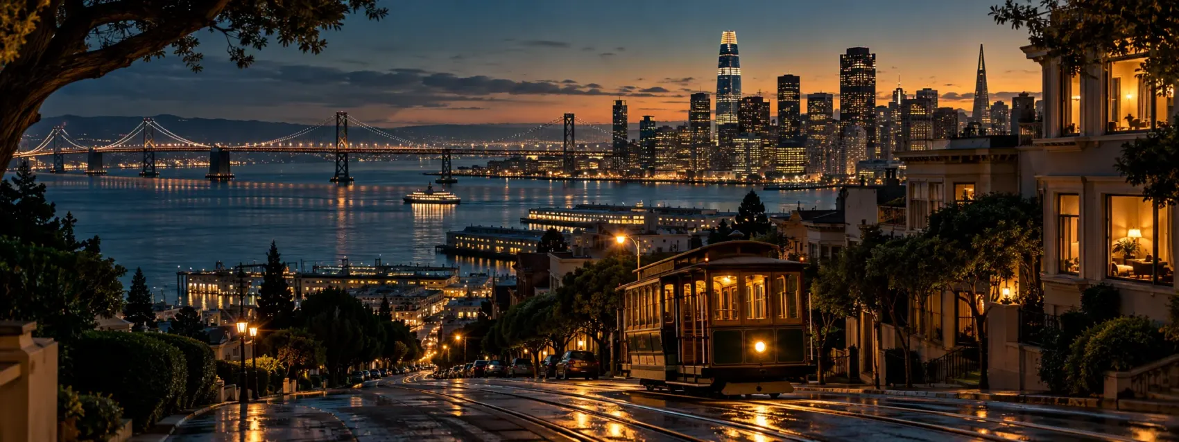 San Francisco skyline at dusk