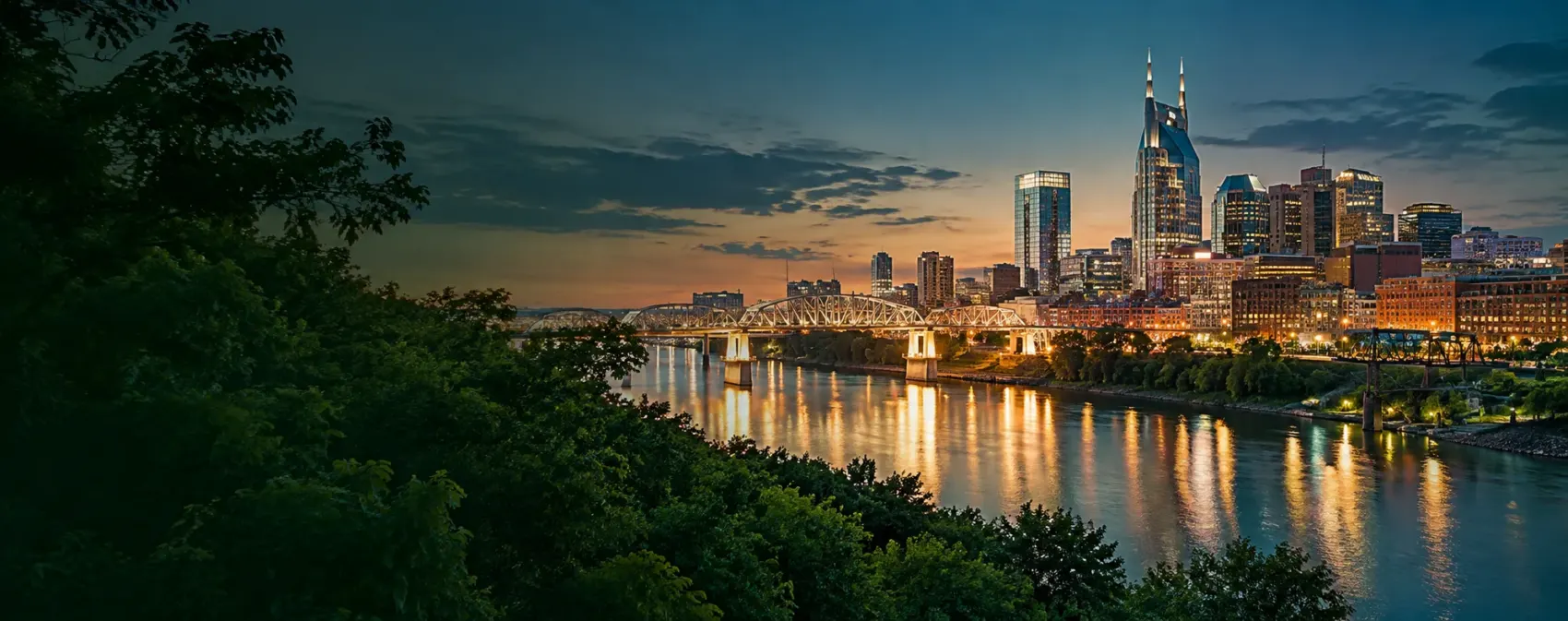 Nashville skyline at night