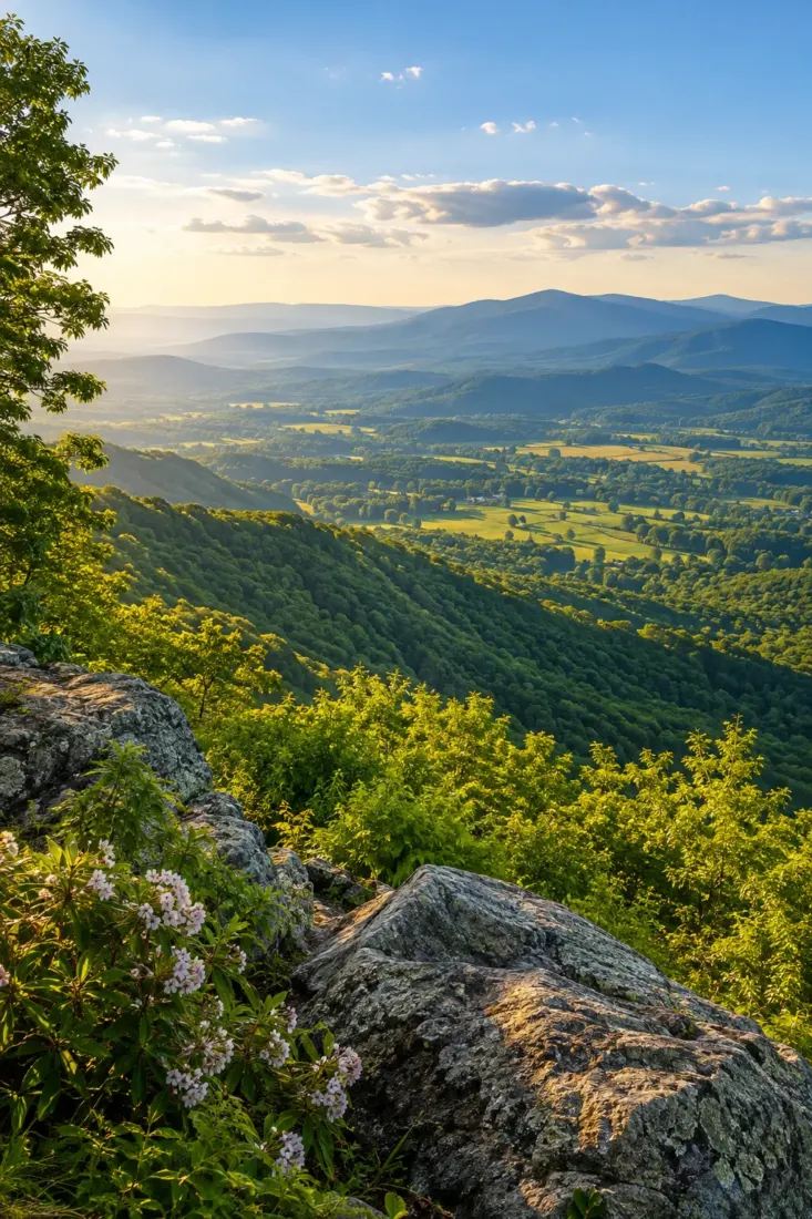 Shenandoah Valley view from a mountain overlook
