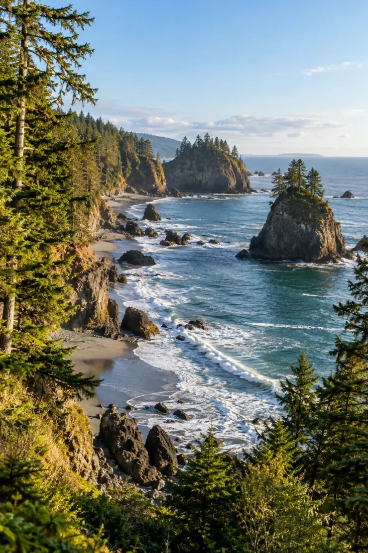 Rocky Olympic Peninsula coastline